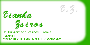 bianka zsiros business card